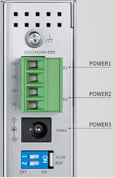 工業(yè)交換機電源連接