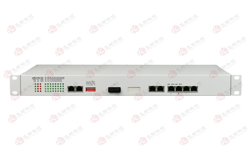 飛暢科技-32路電話+8E1+4GE+4路串口 電話光端機(jī)(19英寸1U)